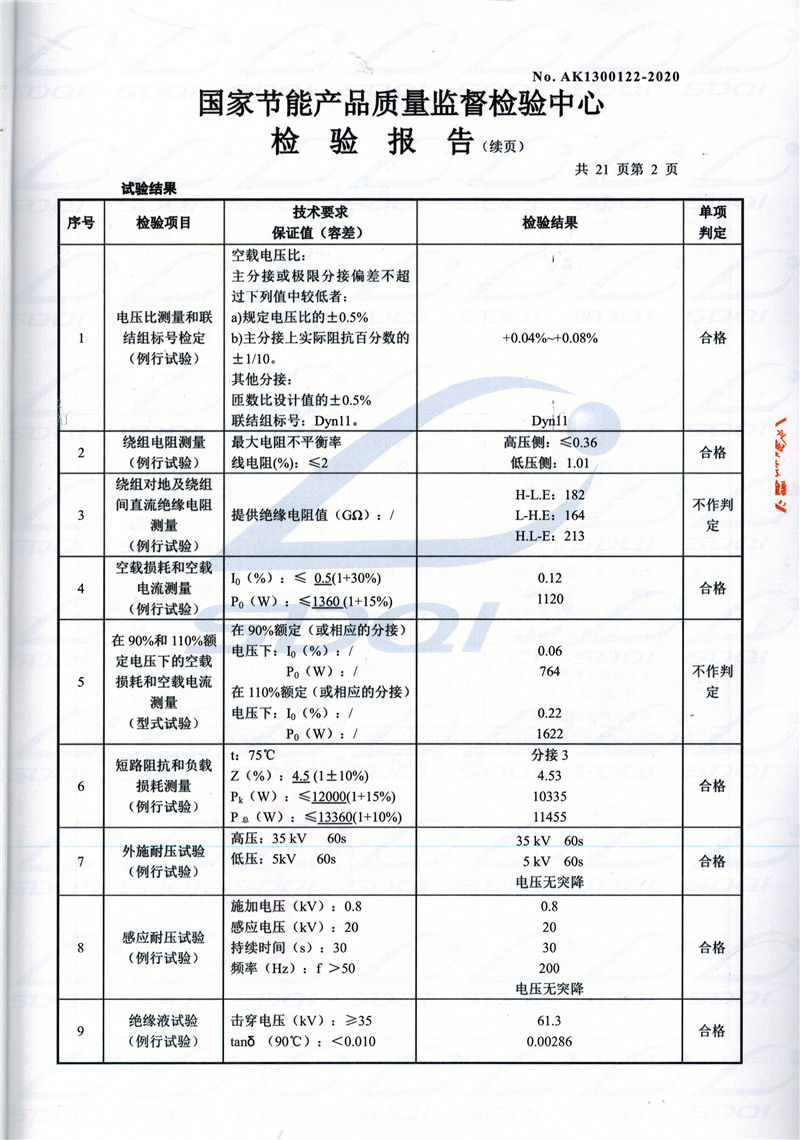 高低压试验报告-S11-1250泉州泉州泉州油浸式变压器-2.jpg